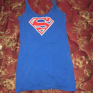 blue superman dress